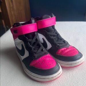 Nike Kids' Pink and Black High-Top Sneakers size 11